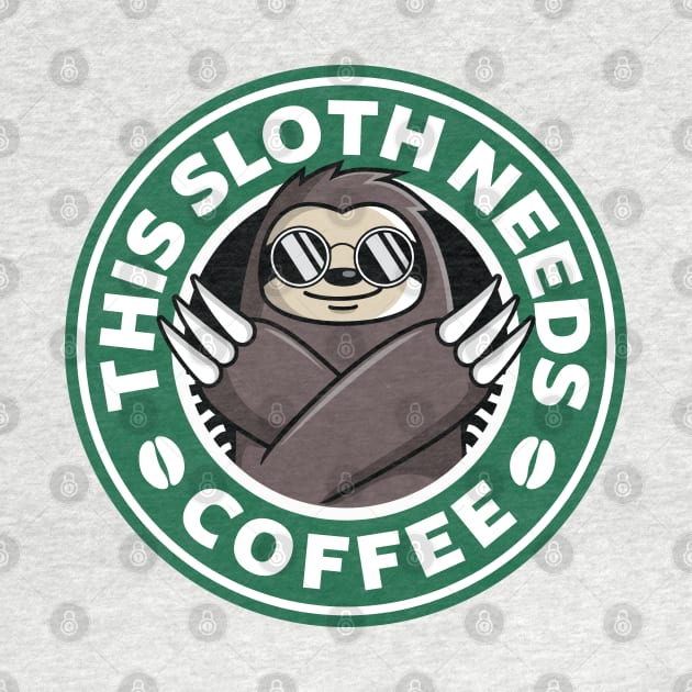 Sloth Needs Coffee by spacedowl